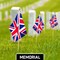 G128 12 Pack Handheld United Kingdom UK Stick Flags | 12x18 In | Printed 150D Polyester, Country Flag, Solid Wooden Stick, Spear Gold Tip